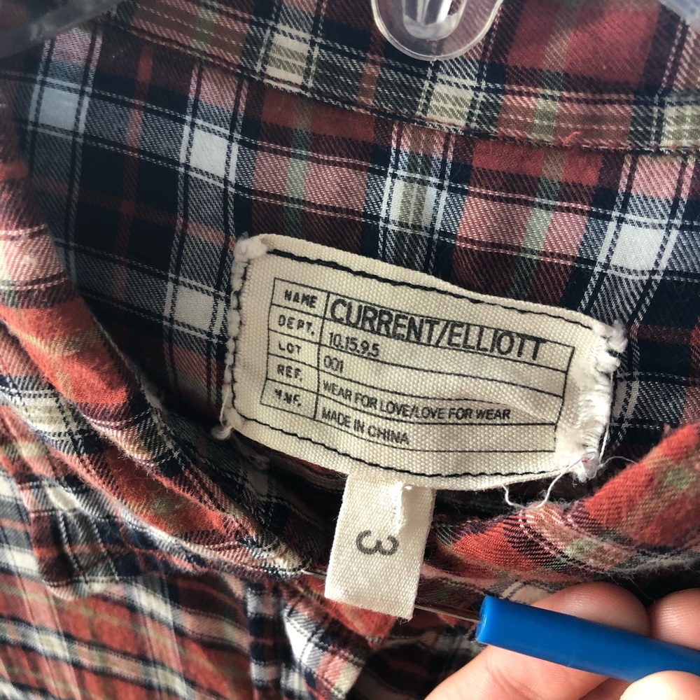 Current Elliott Button Down Plaided Ls Shirt - image 5